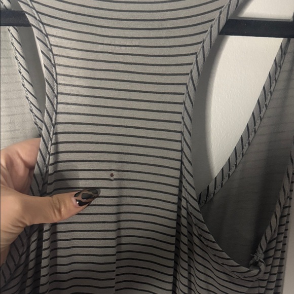 Mossimo Supply Co. Gray Striped Maxi Dress - Picture 2 of 2